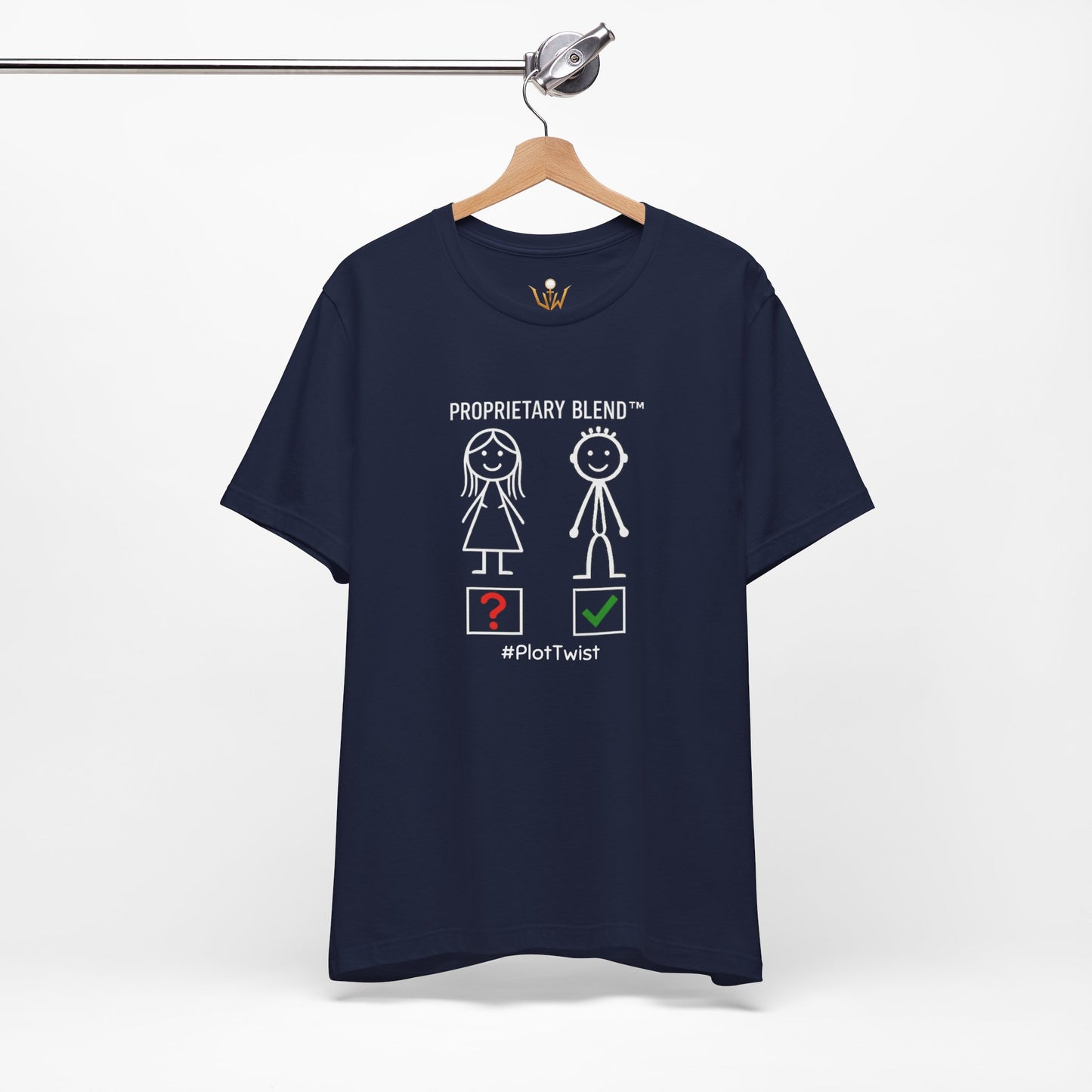 Plot Twist T‑Shirt — "Proprietary Blend" Stick Figure Graphic Tee (#PlotTwist)