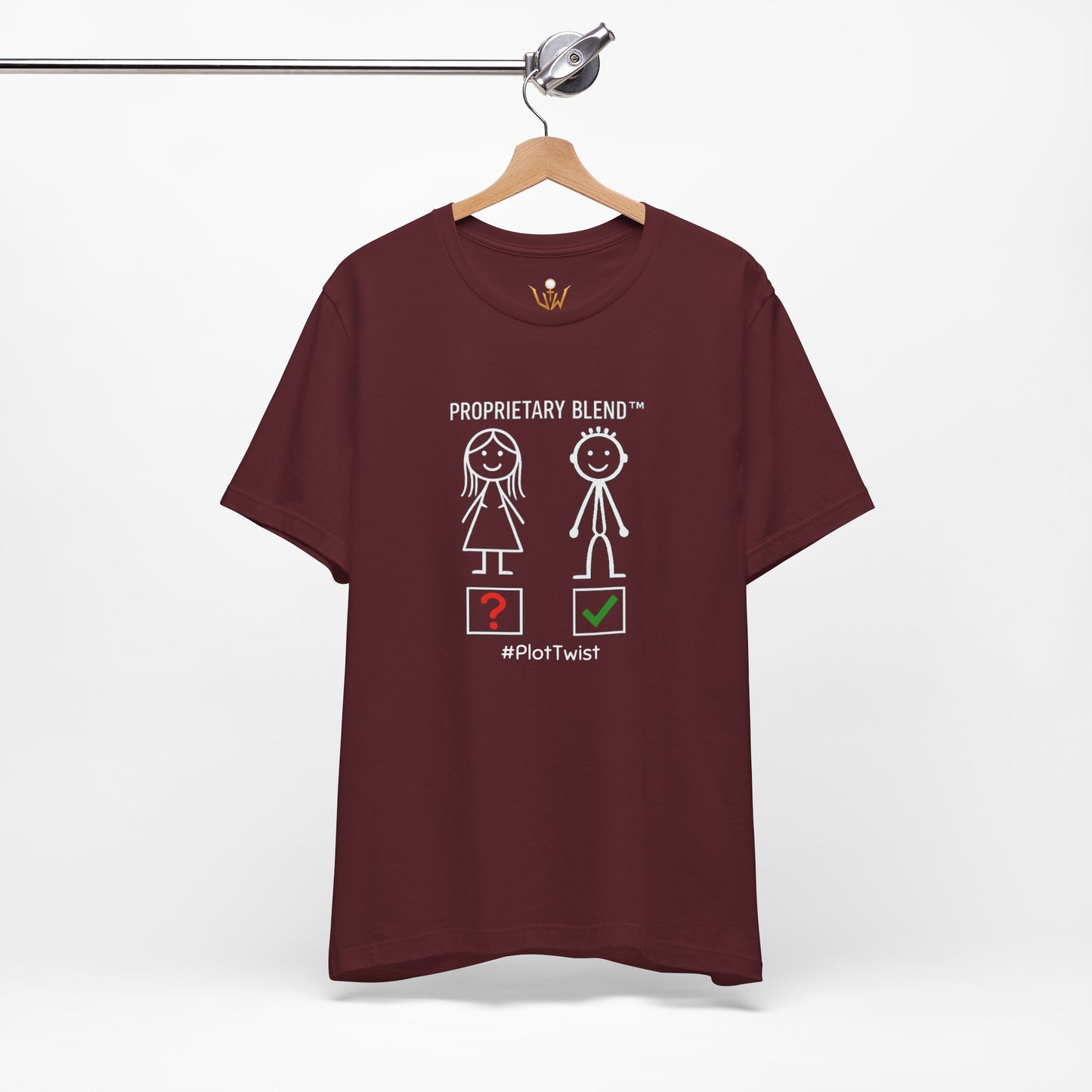 Plot Twist T‑Shirt — "Proprietary Blend" Stick Figure Graphic Tee (#PlotTwist)