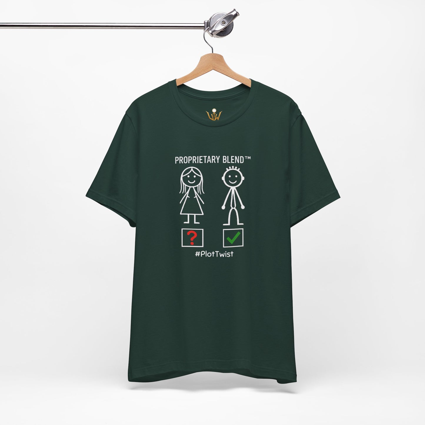 Plot Twist T‑Shirt — "Proprietary Blend" Stick Figure Graphic Tee (#PlotTwist)