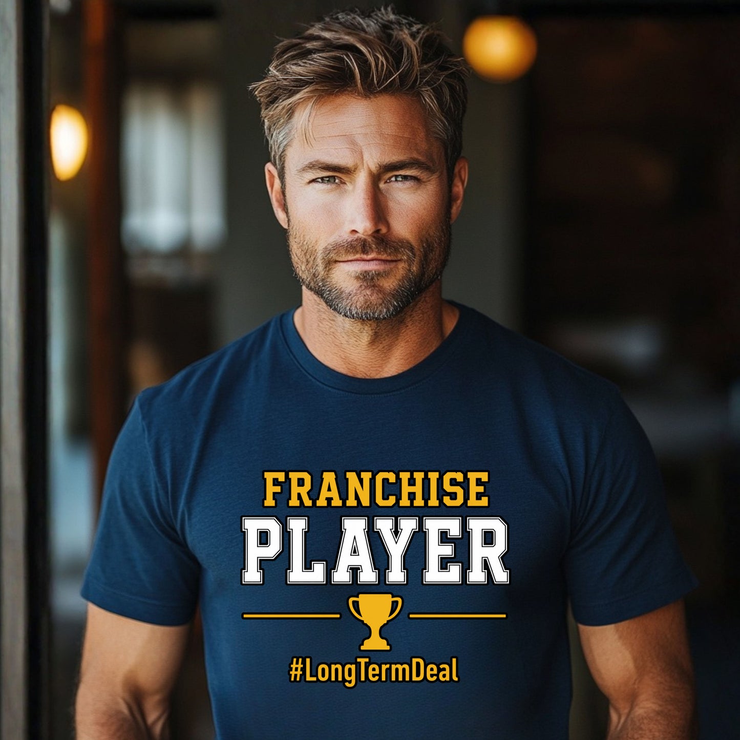 Franchise Player T-Shirt — Trophy Graphic & #LongtermDeal Sports Tee