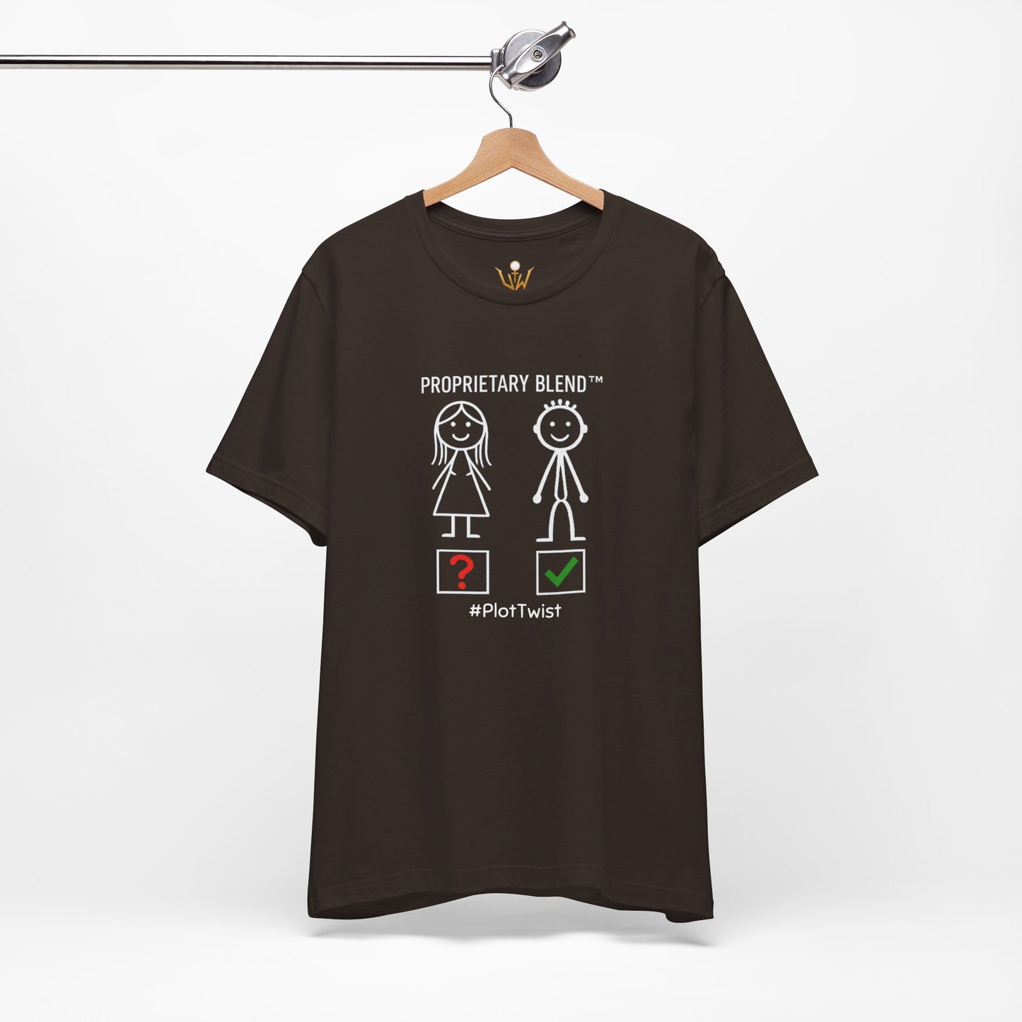 Plot Twist T‑Shirt — "Proprietary Blend" Stick Figure Graphic Tee (#PlotTwist)